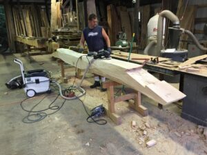 Man finishing the wood