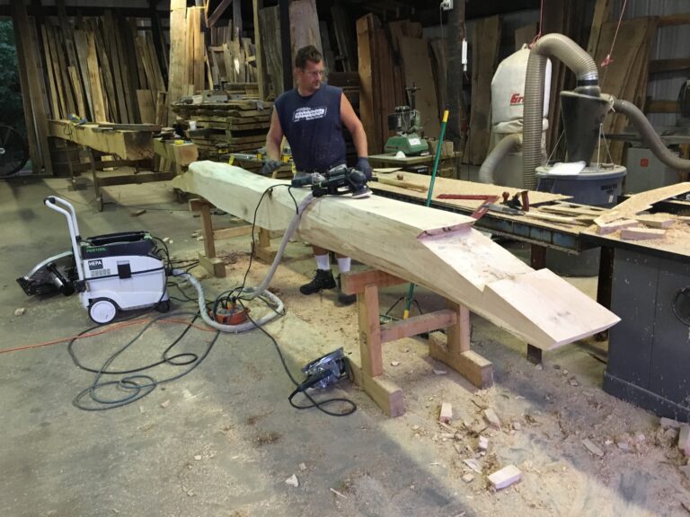 Man finishing the wood