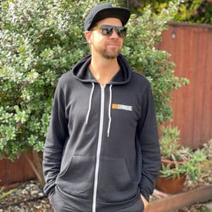 Granberg's Black Zip Up Hooded Granberg sweatshirt_2