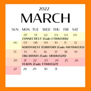 Granberg's Calendar for March